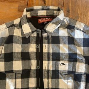 Simms Coldweather Shirt - navy check L
